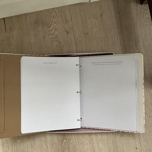 New Kate Spade Wedding Planner Bridal I Do Gold Heart Knots Organizer Bride Book - Picture 6 of 7